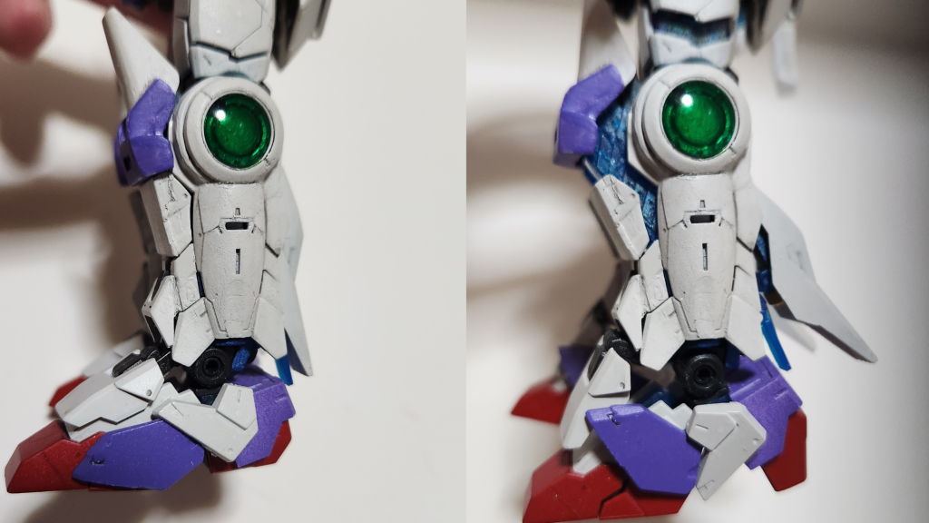 足は下の1ブロック分短縮