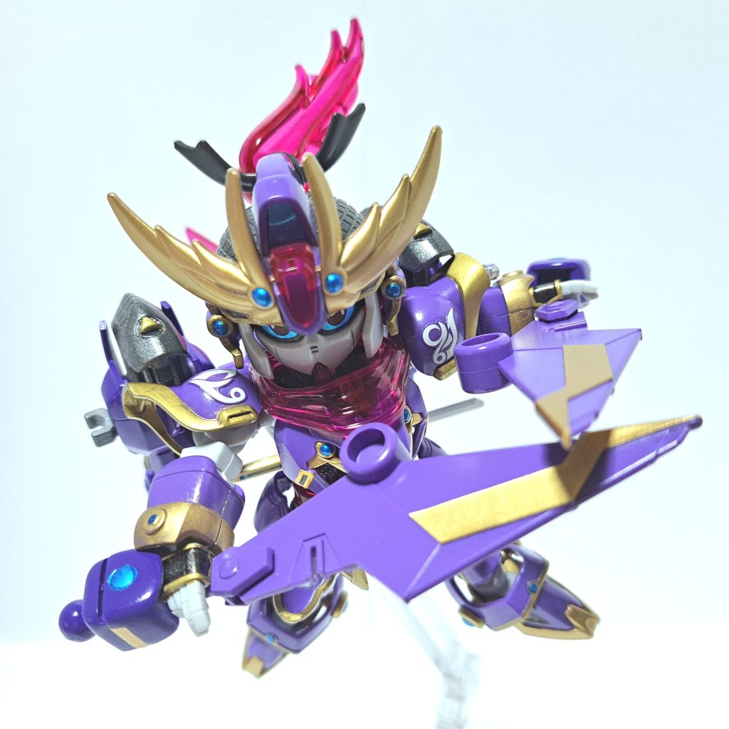 部捨羽亜大苦無・改(ヴェスバーダイクナイ・カイ)F91のヴェスバーをモチーフにしたF9ノ1のメイン武器の改良型。格闘用の大苦無モードと可変速射撃用の部捨羽亜モードへの切り替えが可能。非使用時はバックパックの両側面にマウント可能。