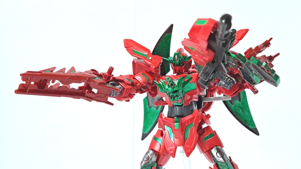 馬具那式タネガシマ(マグナシキタネガシマ) 武装装甲八鳥の頭、胴体、尾羽根で形成される銃。一発で種子島雷威銃四発分の威力がある。この武器を起点として武装装甲八鳥が作成された。