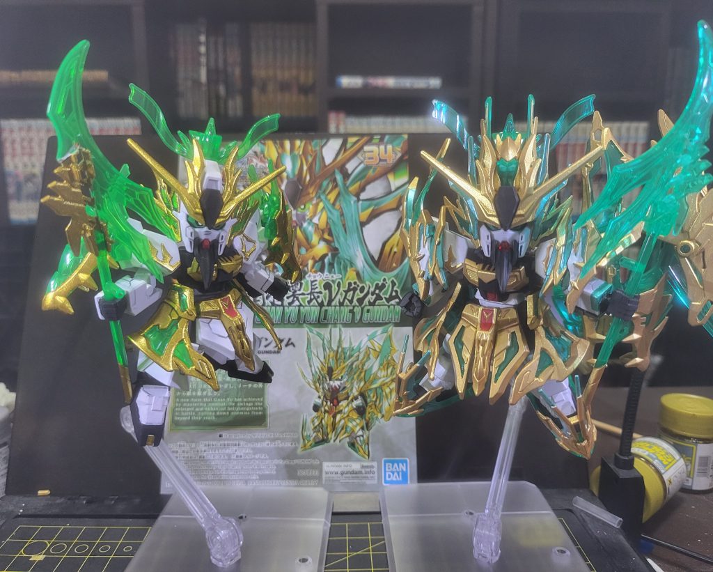 新旧で並んでみる今回の新形態はより三国志の関羽の鎧のような部分が見られたりする感じはありましたね