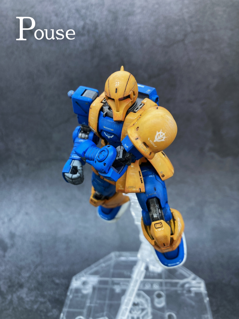 あの有名なポーズ。