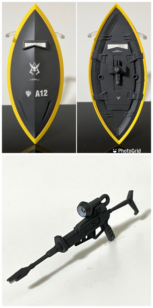 武装類。シールド裏の塗り分けがめちゃくちゃ面倒でした^^;