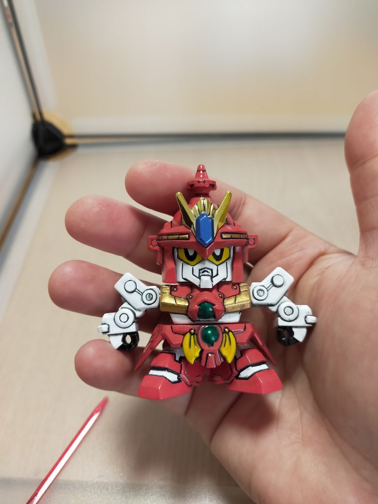 手足の短いこのサイズ感が良いです✨胴体で1.2mm延長。脚も1.2mm延長。BB戦士のギミックは皆無ですがそれもまた良し!ということで。