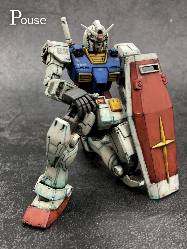 【無塗装】HGガンダム（オリジン版）–6枚目/制作者：筆塗りおじさん