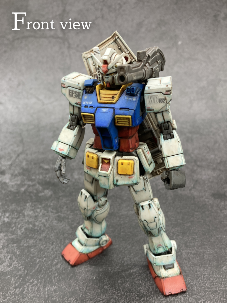 【無塗装】HGガンダム（オリジン版）–2枚目/制作者：筆塗りおじさん