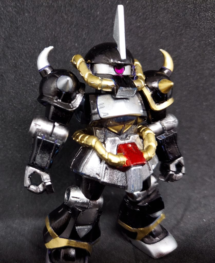 トップコート前。ガンメタとかが擦れてパーツに移るのがひどかったんでトップコートを決めました。でもあんまりトップコート経験ないんでへたっぴですね…不安になって吹きすぎちゃう