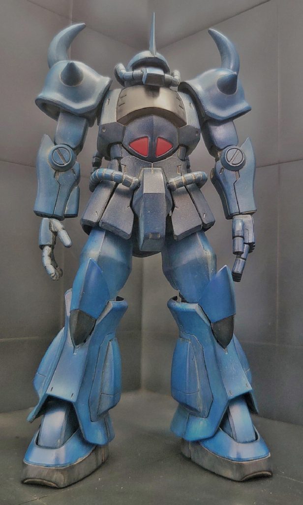 ガンプラでは隅々のエッジをキチッと出して製作するのが「善し」だと思うのですが私はどちらかというと「エッジがちょっとダルい」くらいの方が使用感が出て好きです。恐らく1年戦争、しかも陸上、水中ものが好きなのでそういった理由もあるかと思います。グフの後ろにあるハンガーっぽいものはこの撮影の為にプラ板で製作しました。現在HGズゴックを製作しているので完成したら投稿しようと思います。最後までご覧くださりありがとうございました。