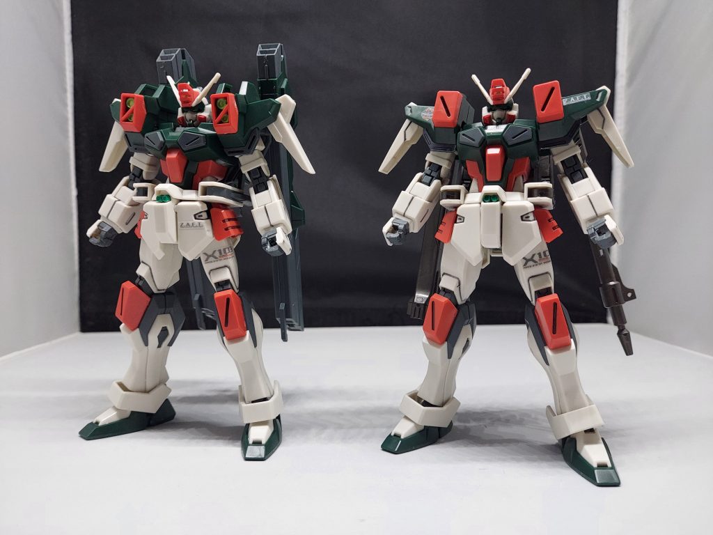 本体はそのままライトニングバスターです👍️設定ではコクピットなどいろいろ替わってますが見た目は装備が違うだけだろうと思ったので、装備のみ昔のHGバスターのを移植しました(^ー^)