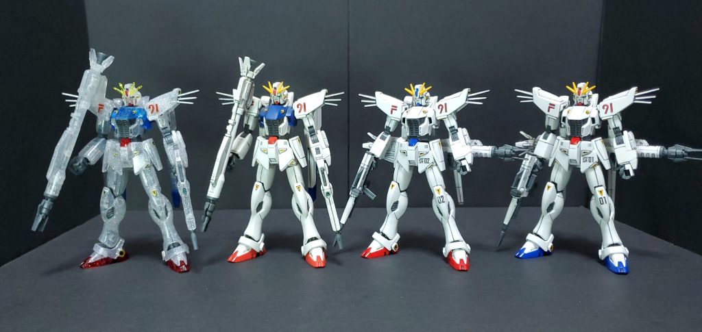 右からヴァイタル1号機、ヴァイタル2号機、通常、残像イメージクリアー