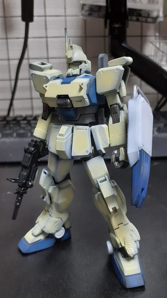 部分塗装、墨入れ、汚し前。失敗したかなぁ…なんて思ってたら汚しを加えてかなりいい出来になったと思います！