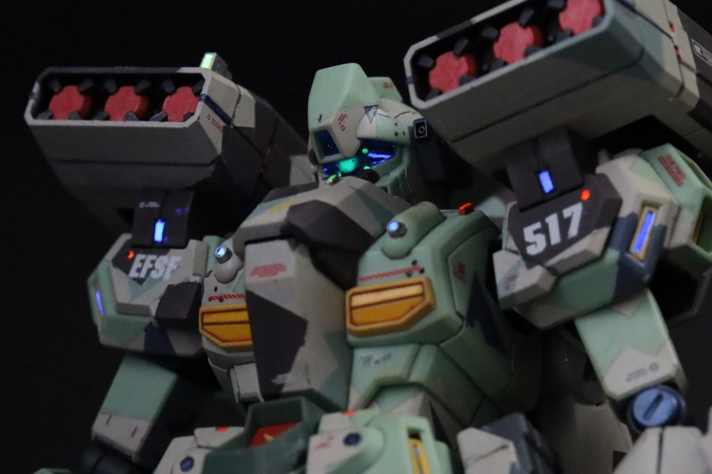 細部メタリックブルー（ファレホ）メタリックレッド+クリアイエロー（ファレホ）メタリックピンク（ガンダムマーカー）ゴールデンイエロー（ファレホ）水性スーパーファインシルバー（クレオス）ホワイト（ターナーアクリルガッシュ）