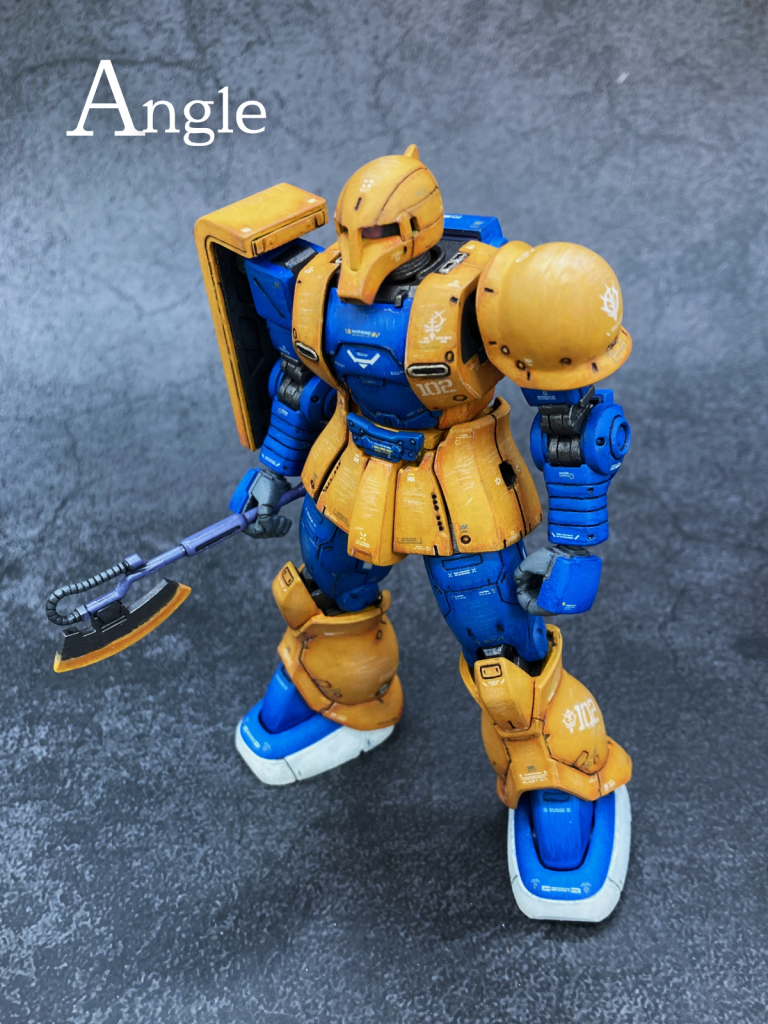 オリジン版ザクⅠに色鉛筆でグラデーション表現！–3枚目/制作者：筆塗りおじさん