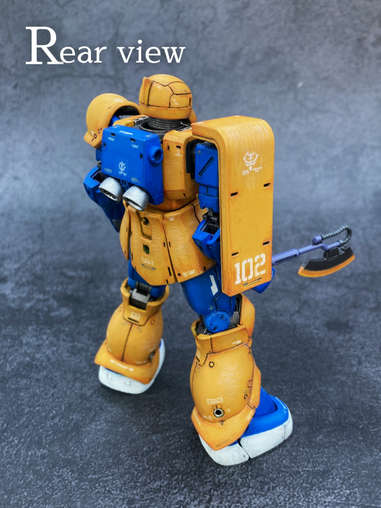 オリジン版ザクⅠに色鉛筆でグラデーション表現！–4枚目/制作者：筆塗りおじさん