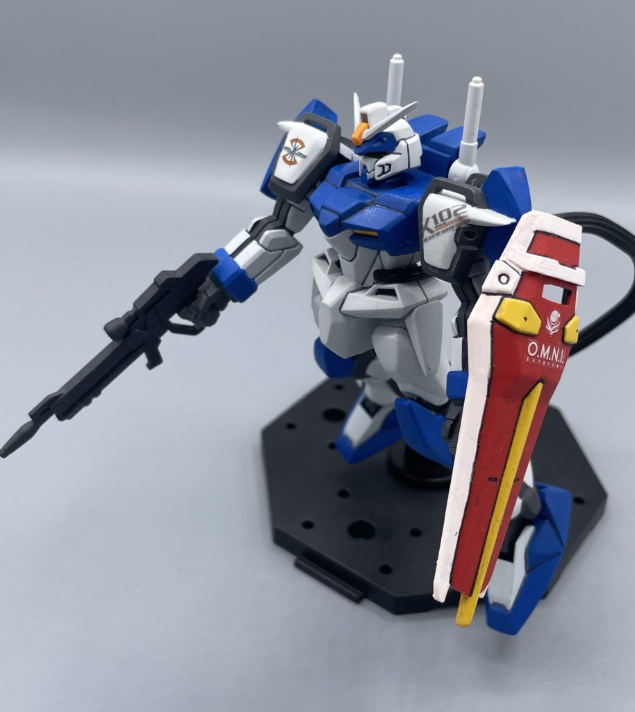 天使を守護せし者・・・ 「ソイツを寄こせっ!」でPSダウンしてから、アークエンジェルで補給を受けたデュエルガンダム。たった数秒のシーンなのに、胸に来るものがありました。イザークの成長と共に、見せ場も多かった機体ですね。