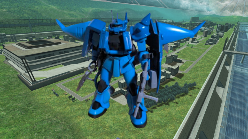 MS-06F-91 ザクF-91型指揮官機仕様ザクF-91をベースに、ネオジオン残党やティターンズ残党の技術を組み込んで完成した発展機。バックパック側面に、リゲルグの肩部ウイング・バインダーを追加装備しており、基部がフレキシブルに可動する。これは、行き場を失ったネオジオン残党やティターンズ残党の技術者技術者が加わっている。そのため、制御データは「リゲルグ」「ギャプラン」「バイアラン」実戦データを流用して開発された「フレキシブルバインダー」と呼ばれている。そのため、理論上地上の重力下で最大30分飛行可能とされる。