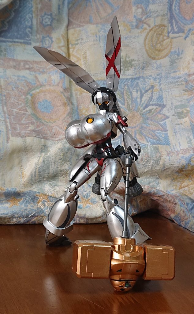 使用したキットは、モビルドールメイ、モビルスモー、ガンダムグシオンのハンマー、30MMのジャンクパーツ等です。過去作なので制作途中の写真は残っていませんでした。