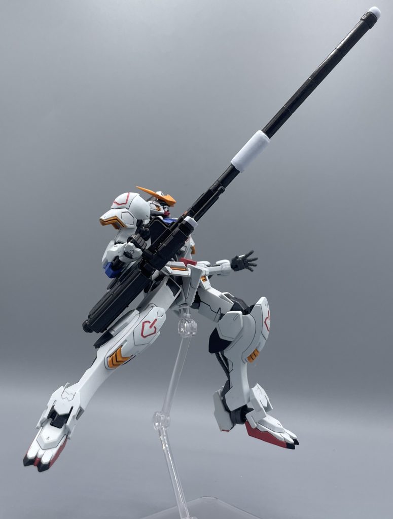 バルバトス用滑空砲 私はあまり銃火器に詳しくは無いのですが、”滑空砲”という響きやバルバトスとの親和性が最高で、大好きな装備です。