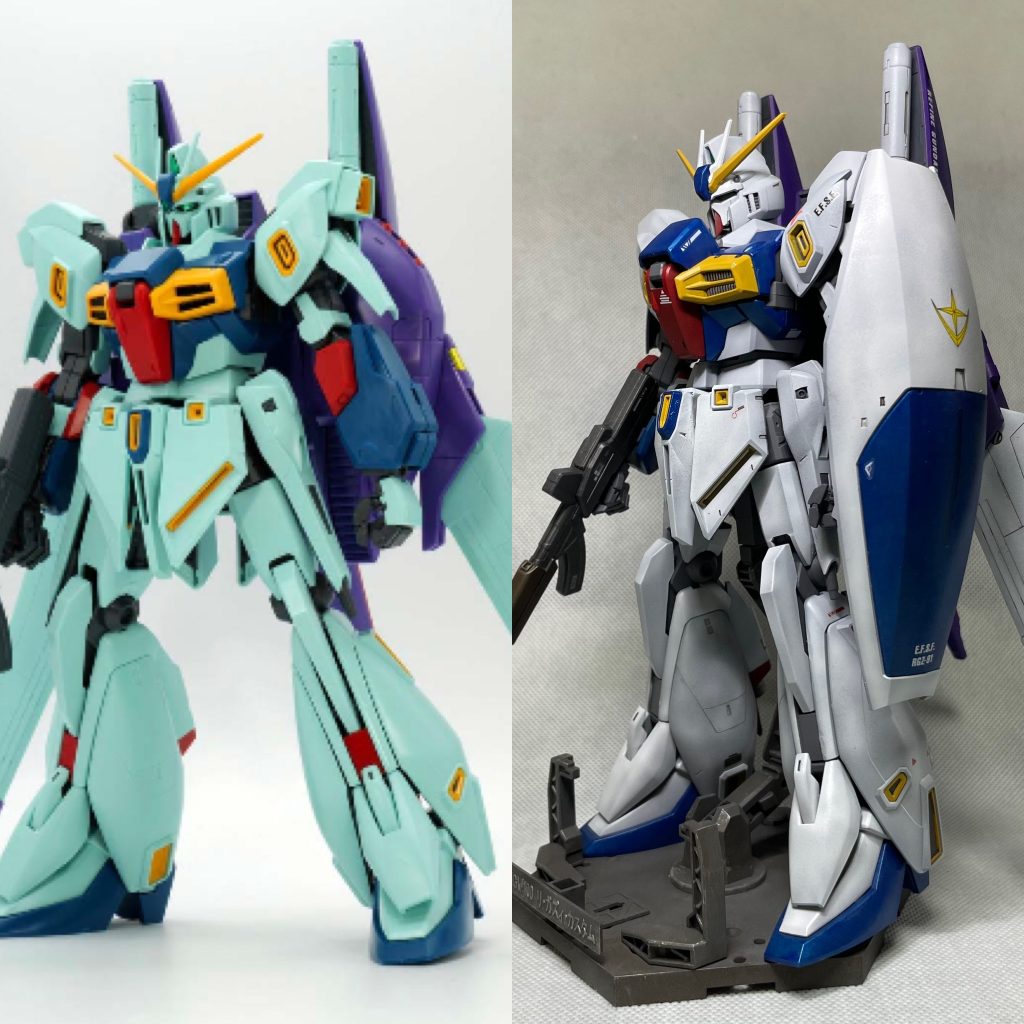 リ・ガズィーの色って再現しにくいのでどうせアムロが乗るならトリコロールかなと思いました。