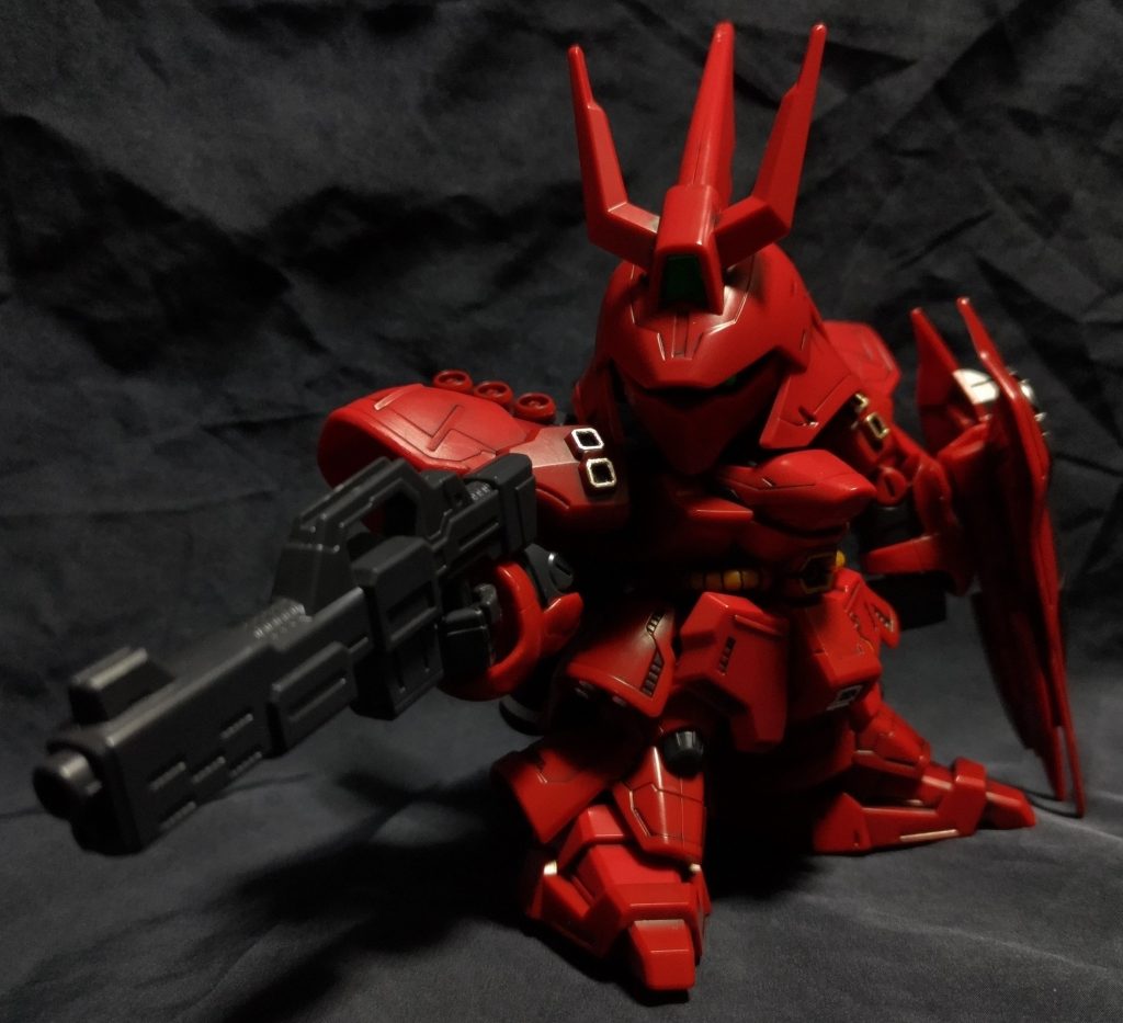 ビームショットライフルを構えて。