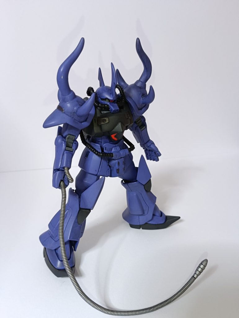 あとグフと言ったらやっぱりヒートロッドもちろん糸ハンダを巻いて作りましたW（先端だけキットの物を流用）