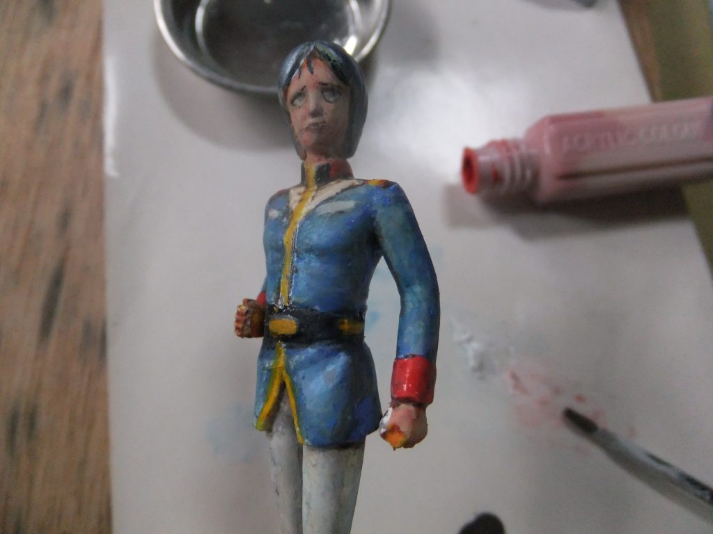 レッドの差し色は「 くどくならにように💦」更に薄めて塗り重ねマス。