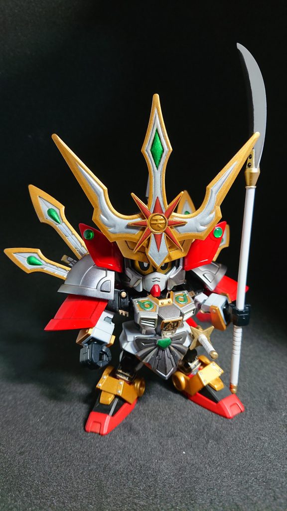 大薙刀は形を変更!剣聖に似合う配色に!肩鎧からチラ見せしてる《星響》の柄がいい…。鎧の色も拘りました!信長の南蛮胴を思わせる鉄鋼感を。