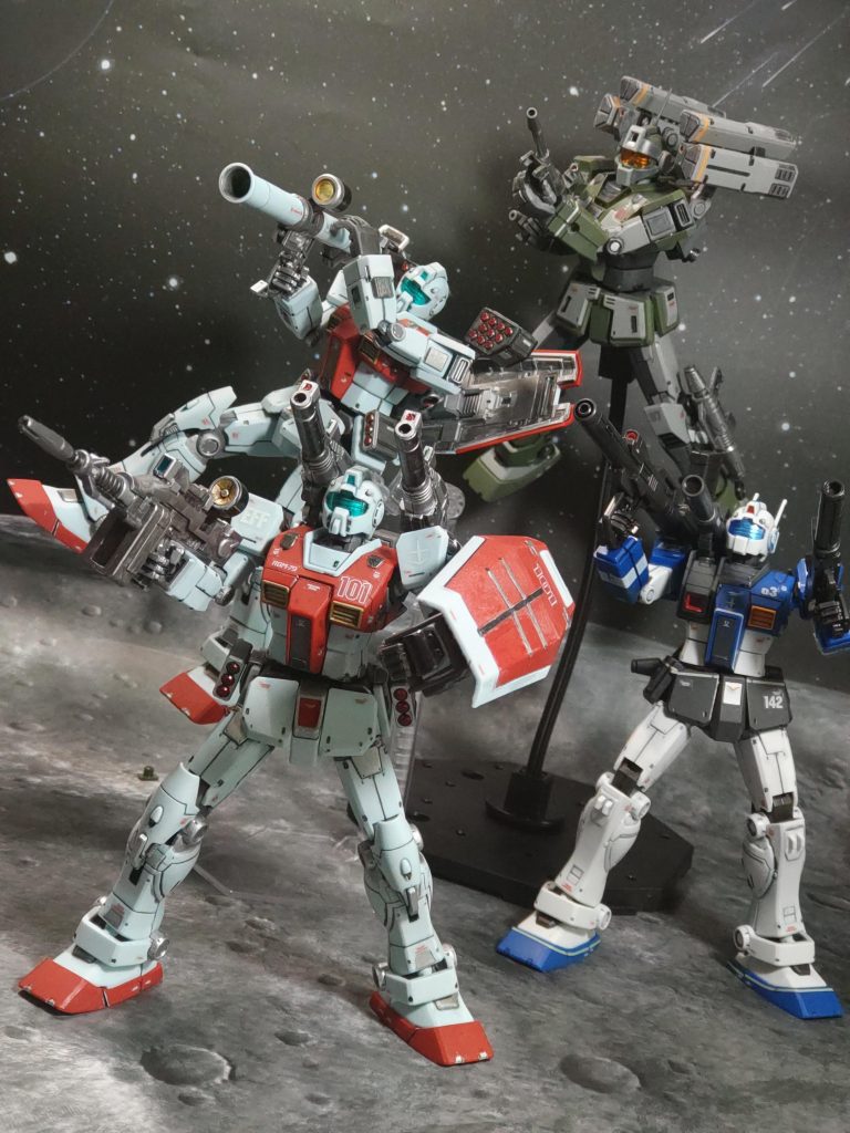 ジム・スナイパーカスタムとジム・キャノンを加えた火力小隊圧倒的火力で敵を薙ぎ払う❗撃てよ❗️撃てよ❗️撃てよ〜♪