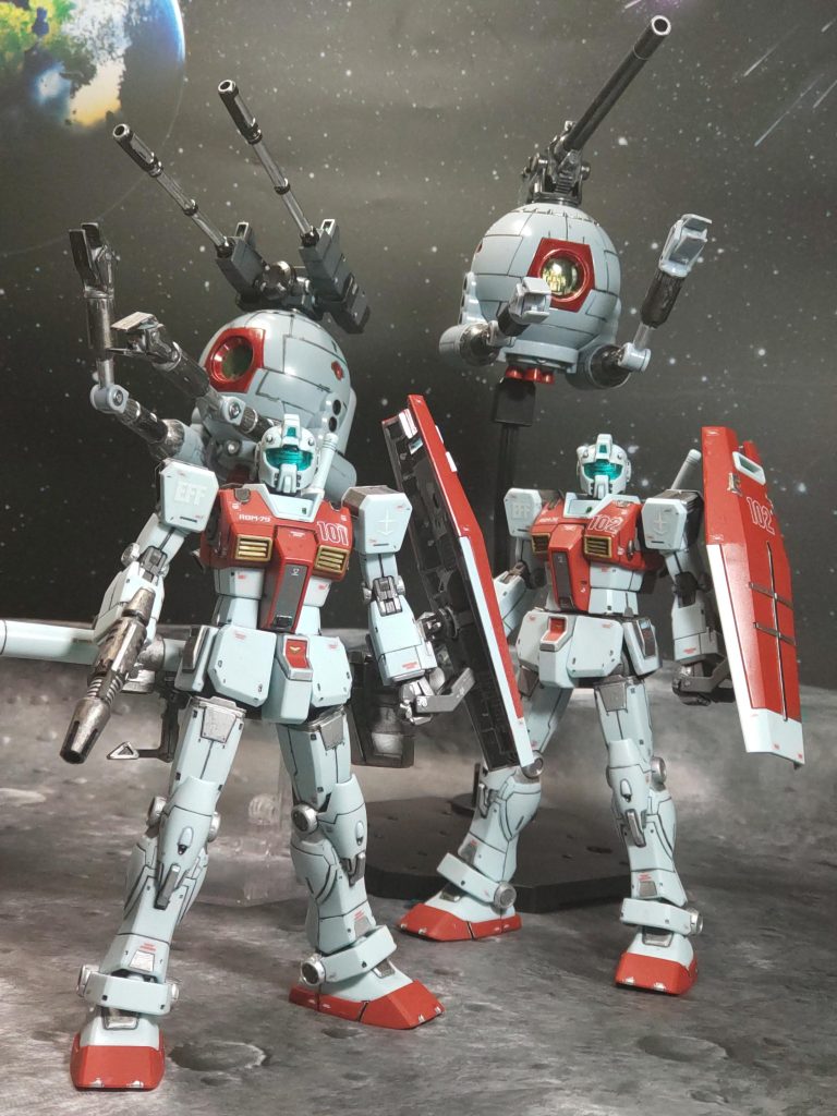 ボール２機を加えた、スタンダードな小隊なんだかんだ言っても、やっぱりこれが一番安心するこれぞ量産機(≧∇≦)b