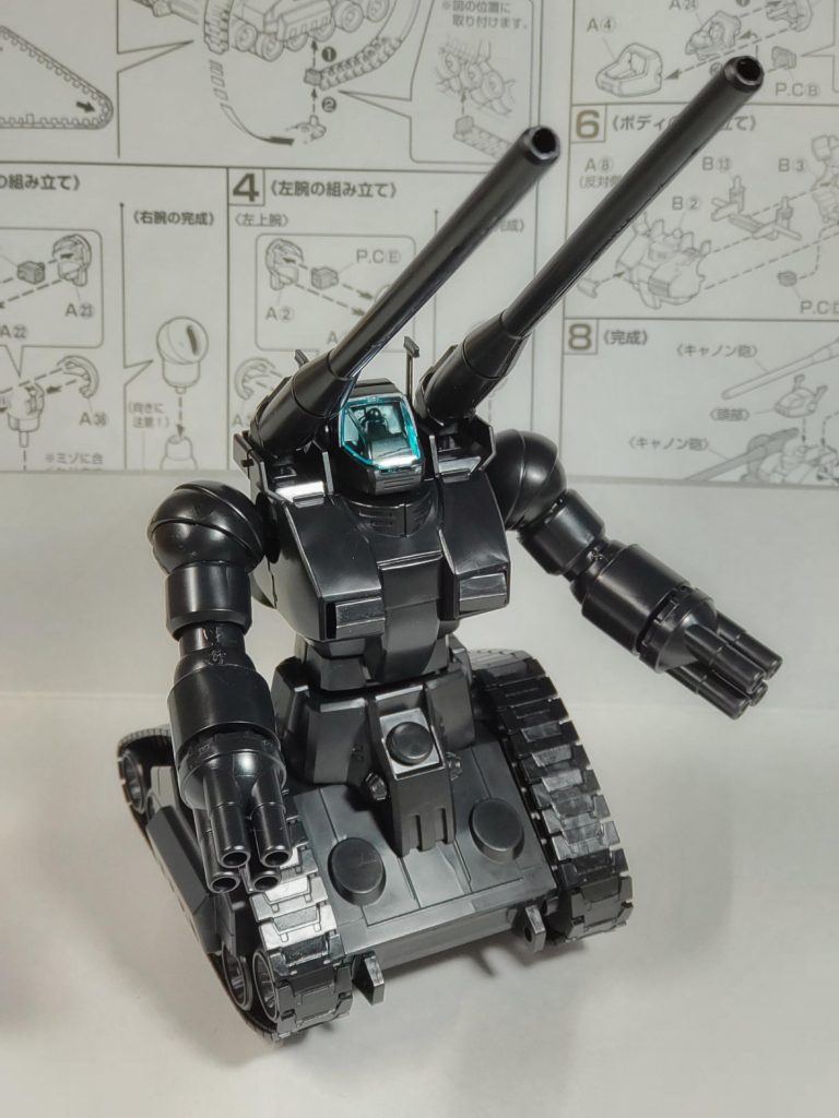 改造前のエコプラガンタンク合わせ目だけ消して、サクッと仮組み