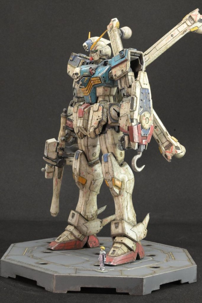 台座を含めてウェザリング仕上げですX1側のダークブルーは青味を増やしてみました。X3側のライトブルーは鮮やかな感じを意識しました。