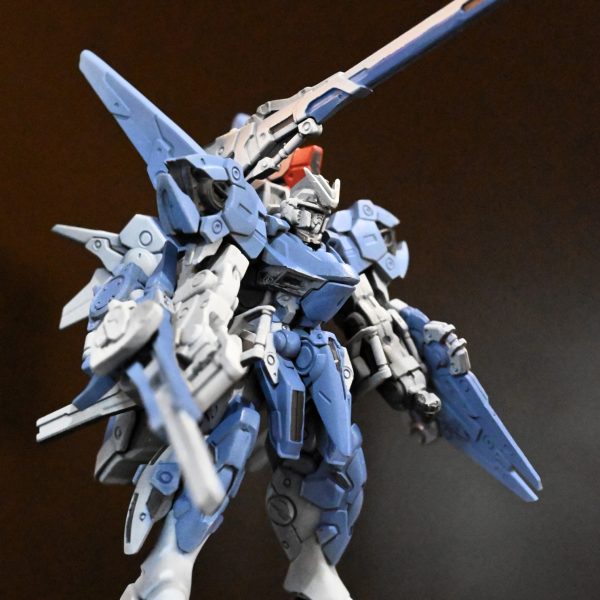 ダークグレーの塗り分けAQUEOUS XHUG08水星の魔女カラーガンダムファラクト グレーにしようと思ったけどなんか水性ホビーカラーの筆塗りが不安に思えたのでやめてファレホのダークグレーにしたぜんぜん筆村にならなかったさすがファレホ機体の色が引き締まった筆塗りはふき取りが少ないので楽ちん （7枚目）