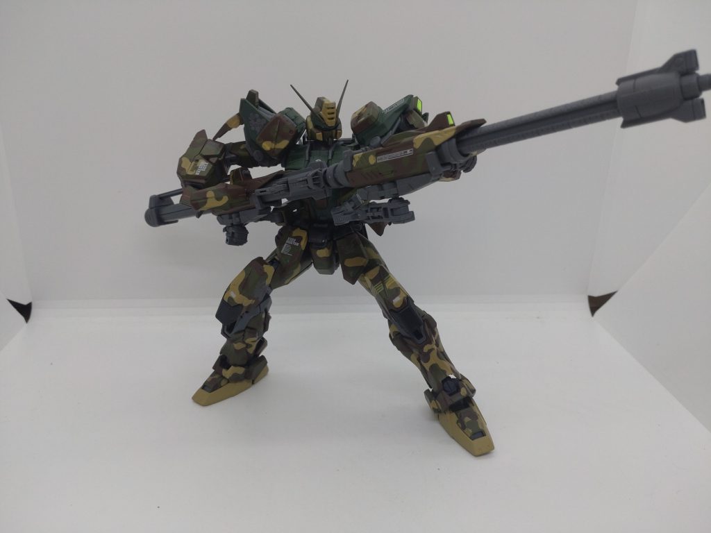 そしてバスターといえばこれ!このサイズをしっかりと保持できるのはさすがMGといったところ。ただ塗装ハゲが・・・