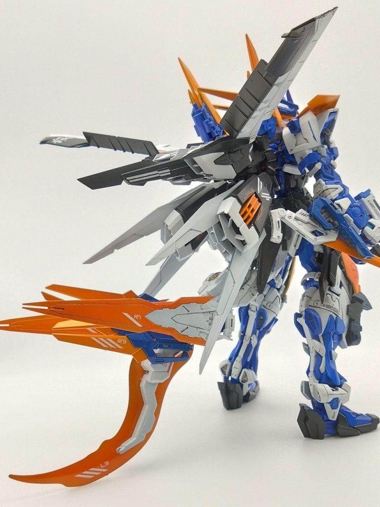 ブルーフレームＤの元に対ブラックナイト用に武装追加・ドラグーンの制御強化更にフェムテク装甲を貫通するためにアーマーシュナイダーの強化している。主な新武装　ＲＦＷ－99　ビームサブマシンガン改×２　　　　　　　　　　　　ブルーフレーム用竜尾型ドラグーンシステム　通称サーペントテ―ル