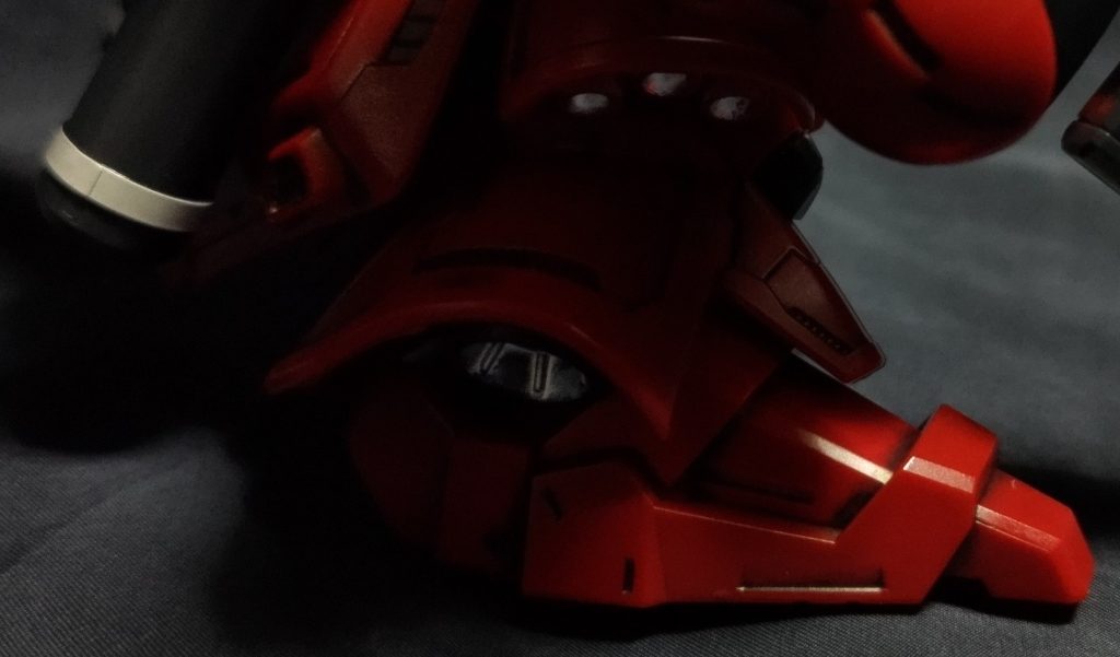 制作工程はありませんが、スラスター内部を一応塗り分けています。（不鮮明ですが）以上です、お目汚し失礼しました。