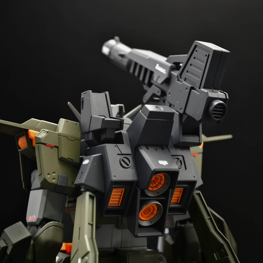 ショルダーキヤノンなどのバックパックは、メカサフスーパーヘヴィにブルーを混ぜて一度塗で済むように時短製作しました。