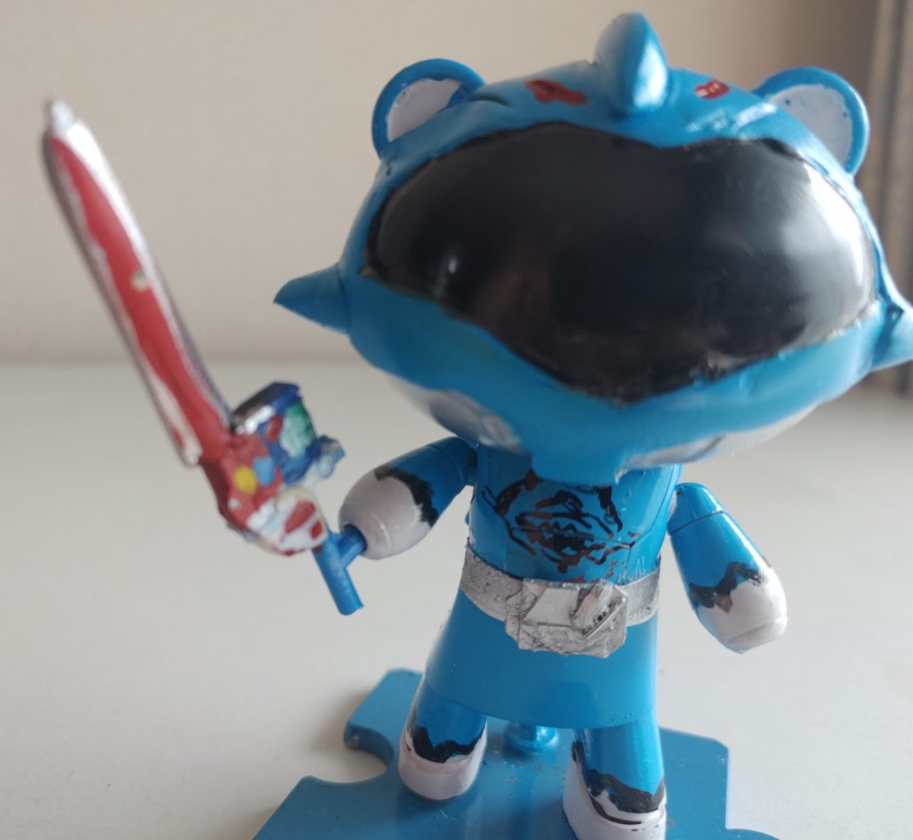 ジュウオウバスター▪剣モード。銃同様に、エポキシパテとランナーとプラ板製。