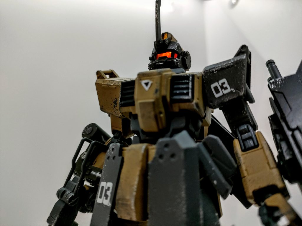 頭部にledをつけています。ウェザリングも少々