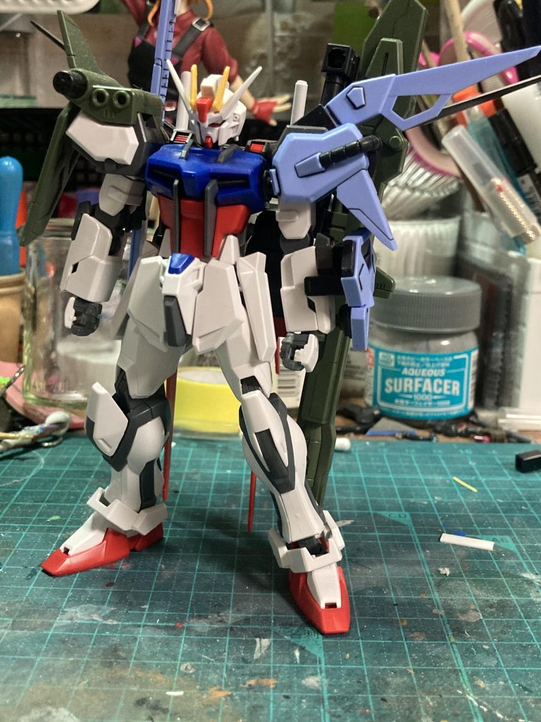 パーフェクトストライクガンダムの完成です–3枚目/制作者：レン@筆塗り部分塗装
