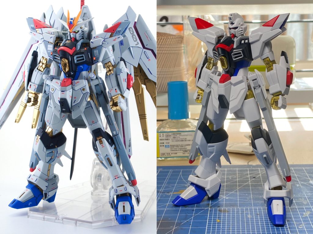 素組みとの比較になります。