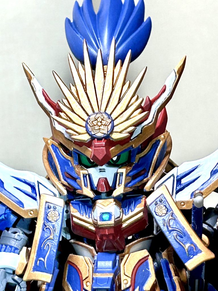 SDならではの塗り分けに大苦戦‼️このシリーズは、ヤバイです。サフをエアブラシで塗り、各部のパーツをひたすらシタデルで筆塗りして行きました。シタデルがまだまだ練習不足で、コテコテ厚塗り塗装に（まだまだ成長しません💦）