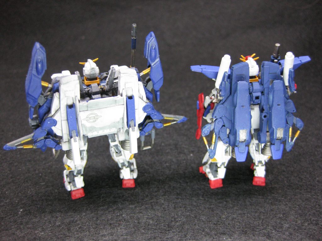 GディフェンサーがZZのバックパックになるんじゃ…？から始まった作製でした。やっぱり後ろ姿がお気に入りですねぇ、はぁカワイイ