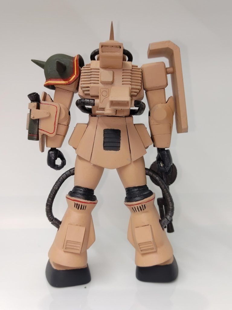 後面ランドセルは無改造膝裏穴はペイントでごまかし