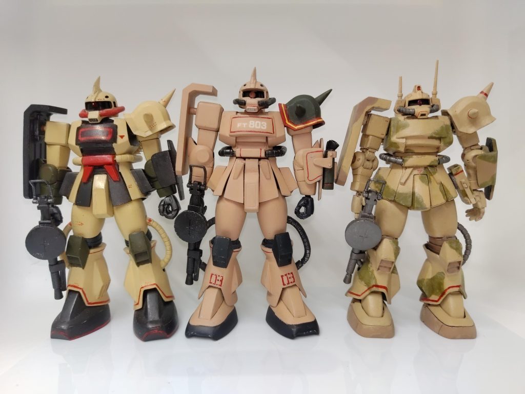 家の改造ザクD型三兄弟 