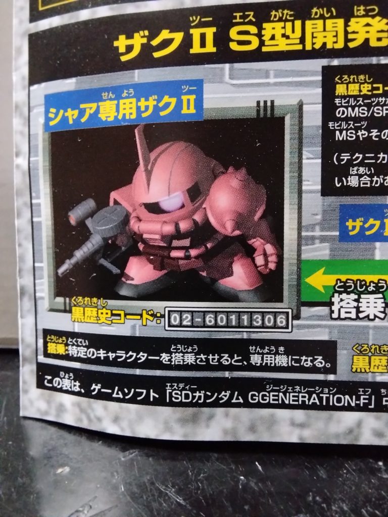 こちらのシャアザクのグラフィックイラストを見ながら、BB戦士ザクとの違いを列挙して、1つずつ形状変更していきました。