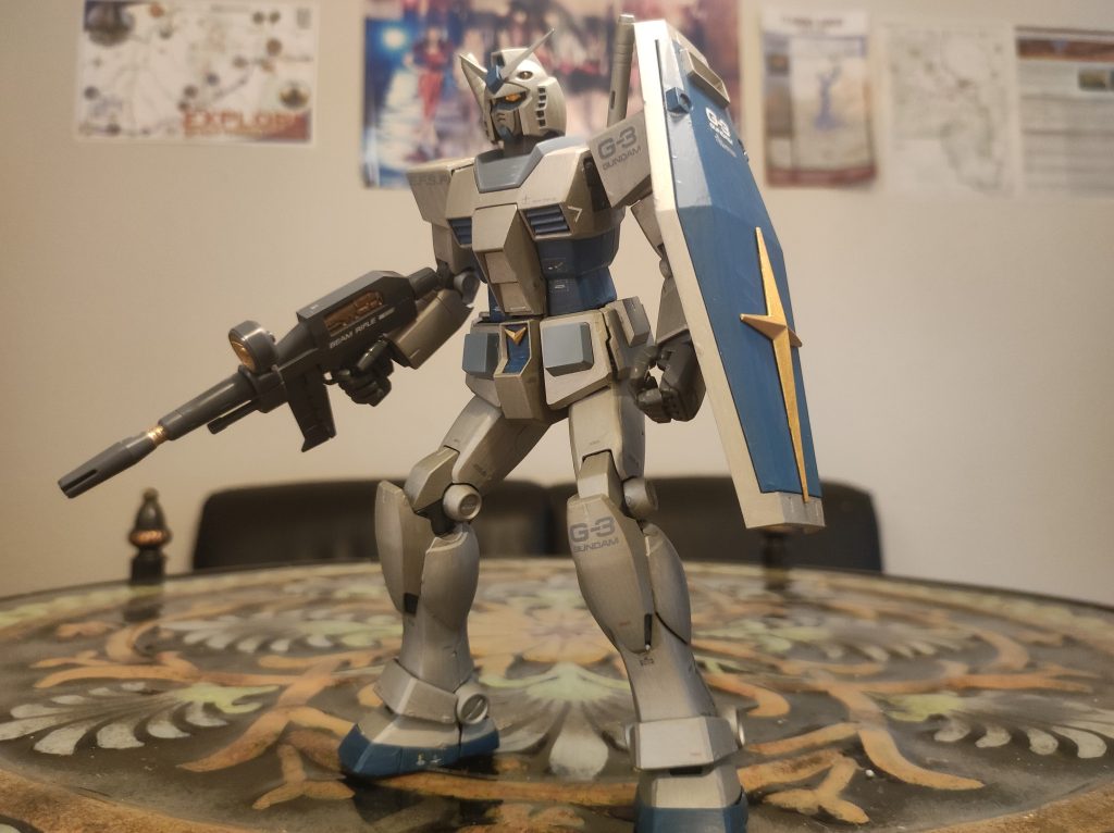 発進を待つアムロとG3。進路クリア。発進どうぞ。アムロ、行きまーす!!