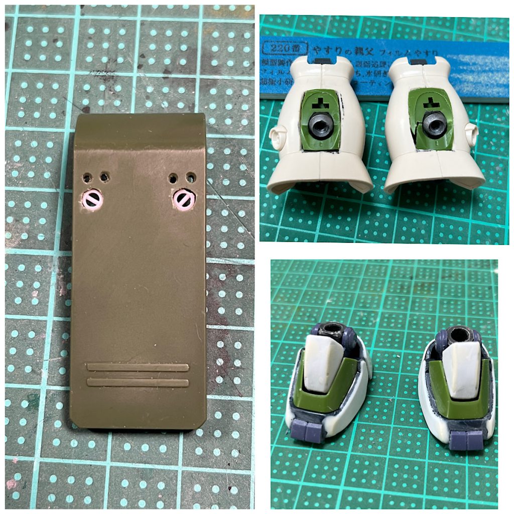 ・各モールドの掘り直し(シールドのマイナスモールドは市販品パーツを埋め込み)