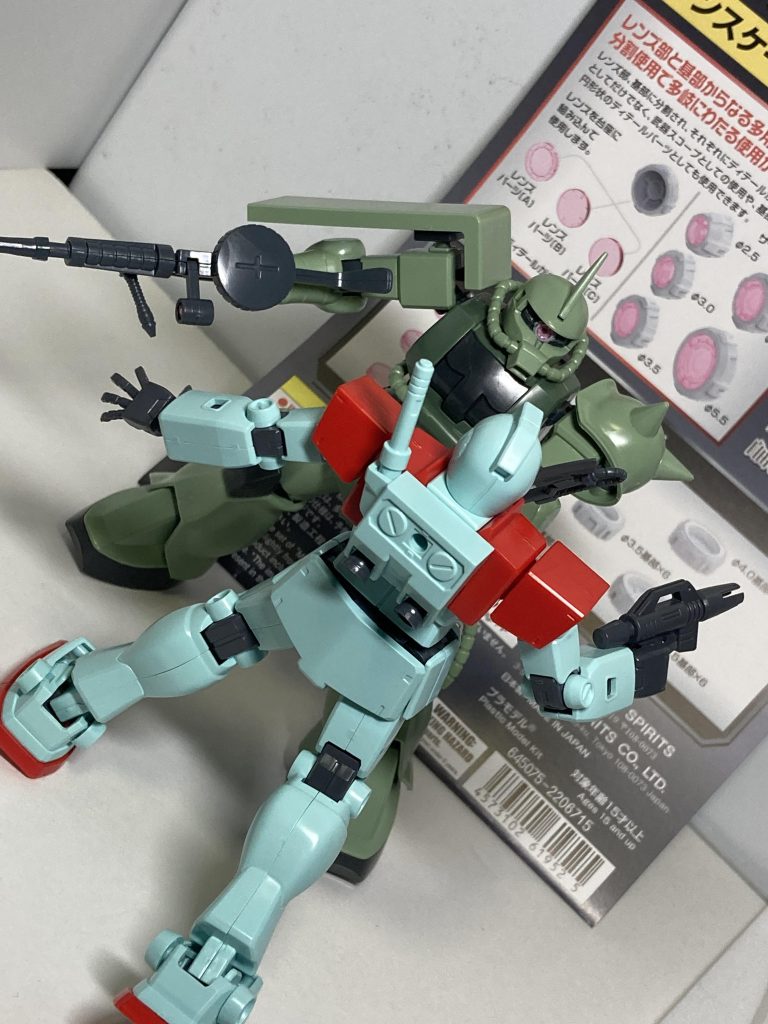 ザクII（頭部・武器微改造&初の合わせ目消しに挑戦！）–5枚目/制作者：〜〜蒼穹〜〜