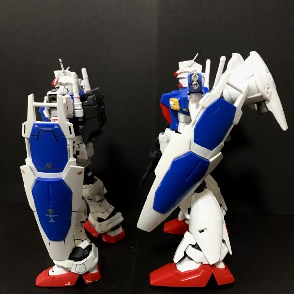 素組み RG GP01と比較　フルバーニアンはデカイ！ガンダムデカールＤＸ 01 機動戦士ガンダム 地球連邦軍MS・ジオン軍MS用も準備（2枚目）