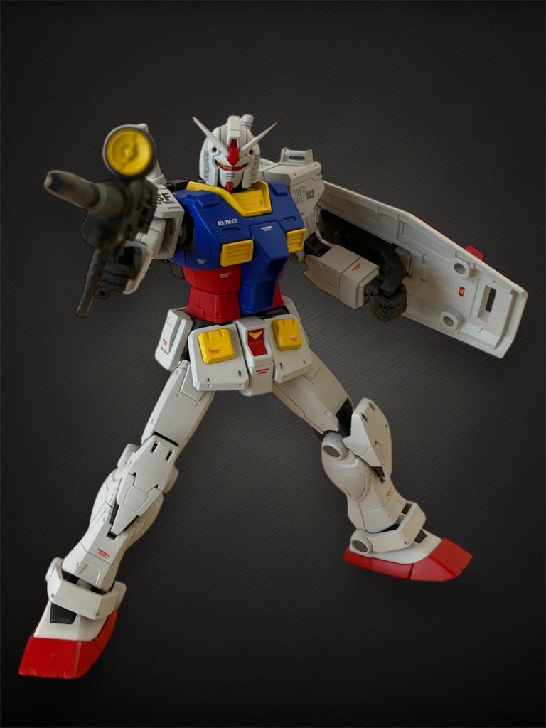 ライフルを構えた姿やっぱりオリジンガンダムはかっこいい!