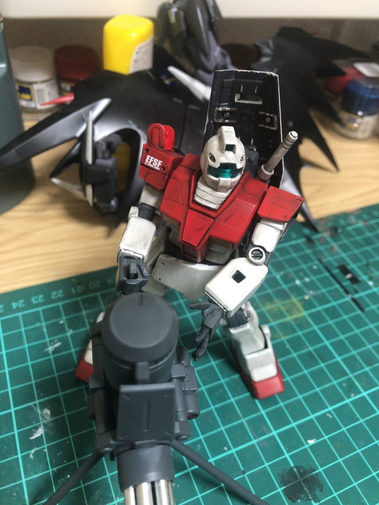 HGジム　微課金仕様　筆塗り全塗装–3枚目/制作者：パゲシィ